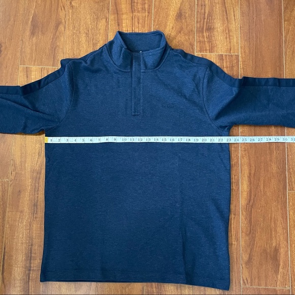 CALVIN KLEIN Long Sleeve Shirt Large Speckled Blue NWT - Picture 6 of 13